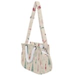 Trees Christmas Holiday Pattern Rope Handles Shoulder Strap Bag