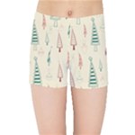 Trees Christmas Holiday Pattern Kids  Sports Shorts