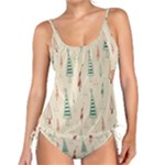 Trees Christmas Holiday Pattern Tankini Set