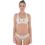 Trees Christmas Holiday Pattern Cross Back Hipster Bikini Set