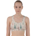 Trees Christmas Holiday Pattern Back Weave Sports Bra