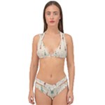 Trees Christmas Holiday Pattern Double Strap Halter Bikini Set