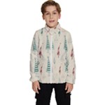 Trees Christmas Holiday Pattern Kids  High Neck Windbreaker