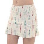 Trees Christmas Holiday Pattern Classic Tennis Skirt