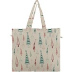 Trees Christmas Holiday Pattern Canvas Travel Bag