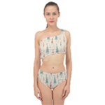 Trees Christmas Holiday Pattern Spliced Up Two Piece Swimsuit