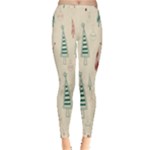 Trees Christmas Holiday Pattern Inside Out Leggings