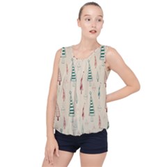 Bubble Hem Chiffon Tank Top 