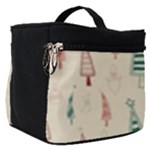 Trees Christmas Holiday Pattern Make Up Travel Bag (Small)