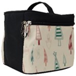 Trees Christmas Holiday Pattern Make Up Travel Bag (Big)