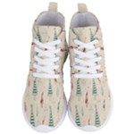 Trees Christmas Holiday Pattern Women s Lightweight High Top Sneakers