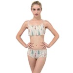 Trees Christmas Holiday Pattern Layered Top Bikini Set