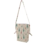 Trees Christmas Holiday Pattern Folding Shoulder Bag