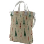 Trees Christmas Holiday Pattern Canvas Messenger Bag