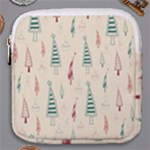 Trees Christmas Holiday Pattern Mini Square Pouch