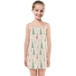 Trees Christmas Holiday Pattern Kids  Summer Sun Dress