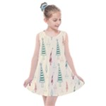 Trees Christmas Holiday Pattern Kids  Summer Dress