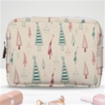 Trees Christmas Holiday Pattern Make Up Pouch (Medium)