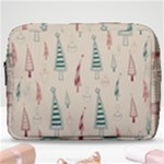 Trees Christmas Holiday Pattern Make Up Pouch (Large)