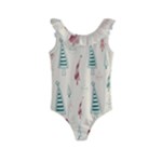 Trees Christmas Holiday Pattern Kids  Frill Swimsuit