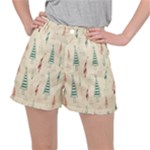 Trees Christmas Holiday Pattern Women s Ripstop Shorts