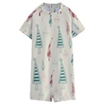 Trees Christmas Holiday Pattern Kids  Boyleg Half Suit Swimwear