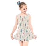 Trees Christmas Holiday Pattern Kids  Skater Dress Swimsuit