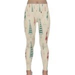 Trees Christmas Holiday Pattern Lightweight Velour Classic Yoga Leggings