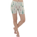 Trees Christmas Holiday Pattern Lightweight Velour Yoga Shorts