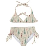 Trees Christmas Holiday Pattern Kids  Classic Bikini Set