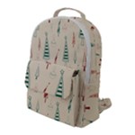 Trees Christmas Holiday Pattern Flap Pocket Backpack (Large)