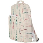 Trees Christmas Holiday Pattern Double Compartment Backpack