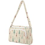 Trees Christmas Holiday Pattern Front Pocket Crossbody Bag