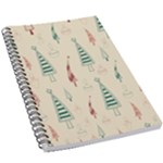 Trees Christmas Holiday Pattern 5.5  x 8.5  Notebook