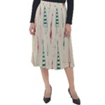 Trees Christmas Holiday Pattern Classic Velour Midi Skirt 