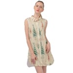 Trees Christmas Holiday Pattern Sleeveless Shirt Dress