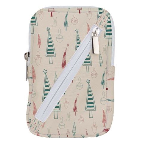 Trees Christmas Holiday Pattern Belt Pouch Bag (Large) from ArtsNow.com