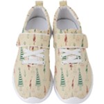 Trees Christmas Holiday Pattern Men s Velcro Strap Shoes