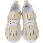 Trees Christmas Holiday Pattern Women s Velcro Strap Shoes