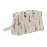 Trees Christmas Holiday Pattern Wristlet Pouch Bag (Medium)