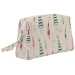 Trees Christmas Holiday Pattern Wristlet Pouch Bag (Large)