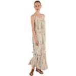 Trees Christmas Holiday Pattern Cami Maxi Ruffle Chiffon Dress