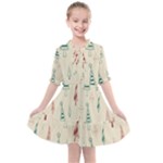 Trees Christmas Holiday Pattern Kids  All Frills Chiffon Dress