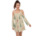 Trees Christmas Holiday Pattern Boho Dress