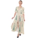 Trees Christmas Holiday Pattern Waist Tie Boho Maxi Dress