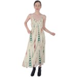 Trees Christmas Holiday Pattern Tie Back Maxi Dress