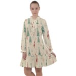 Trees Christmas Holiday Pattern All Frills Dress