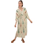 Trees Christmas Holiday Pattern Grecian Style  Maxi Dress