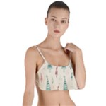 Trees Christmas Holiday Pattern Layered Top Bikini Top 