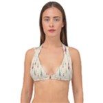 Trees Christmas Holiday Pattern Double Strap Halter Bikini Top